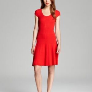 Marc by Marc Jacobs Vibrant Red knit Midi Dress